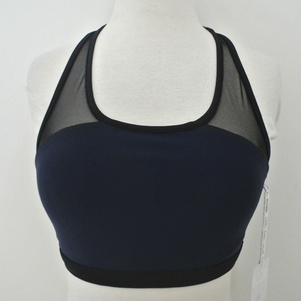 HOLLIE WATMAN mesh trim Sports bra crop top NWT